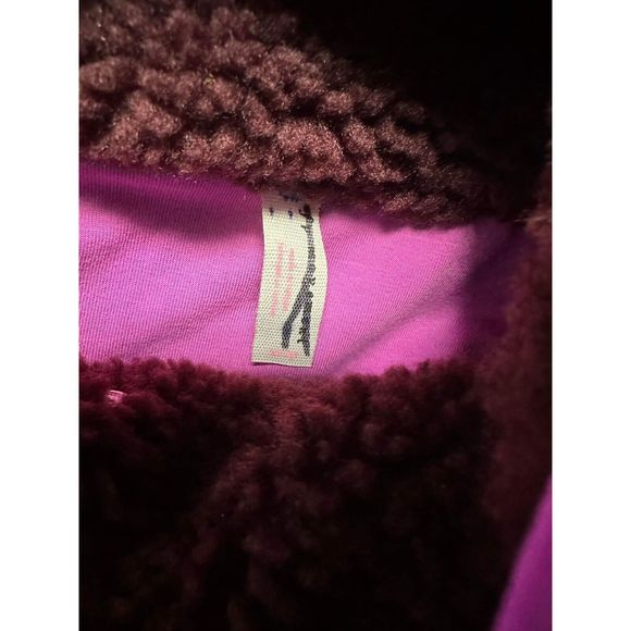 New Free People Hit the Slopes Printed Jacket Fleece Espresso Combo Size XS - Picture 9 of 9